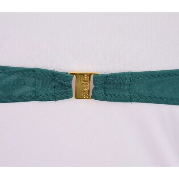 Charlie by Matthew Zink MZ Foil Vita Halter Bikini 2pc Set Print Blue Sz Large - Picture 10 of 12